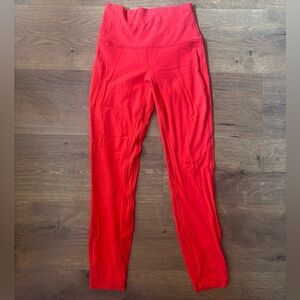 Bright Reddish Orange Lululemon Leggings!